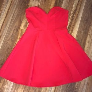 Red Strapless Dress